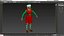 3D Christmas Elf Female 3 model