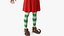 3D Christmas Elf Female 3 model