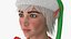 3D Christmas Elf Female 3 model