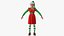 3D Christmas Elf Female 3 model