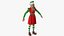 3D Christmas Elf Female 3 model