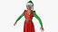 3D Christmas Elf Female 3 model