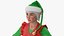 3D Christmas Elf Female 3 model