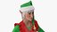 3D Christmas Elf Female 3 model