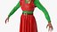 3D Christmas Elf Female 3 model