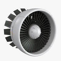 Propulsion Jet Rotor White Rigged for Cinema 4D