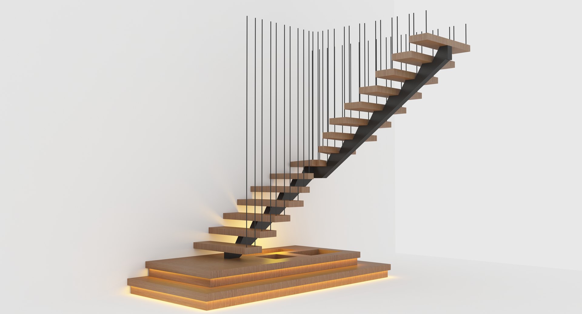 3D Modern Stairs Steps Model - TurboSquid 1359281