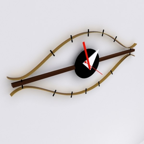 3d george nelson eye clock model