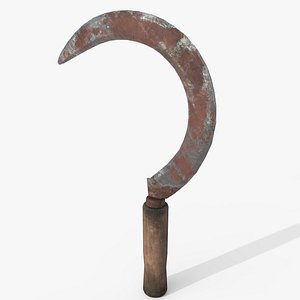 Rusted sickle 3D model