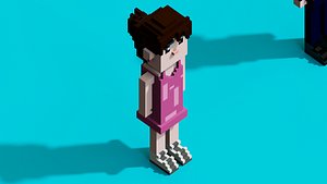 3D model Girl Voxel