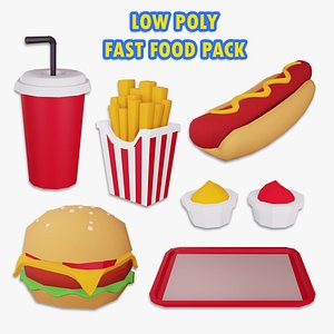 Low Poly Fast Food Asset Pack model