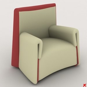 3d armchair chair