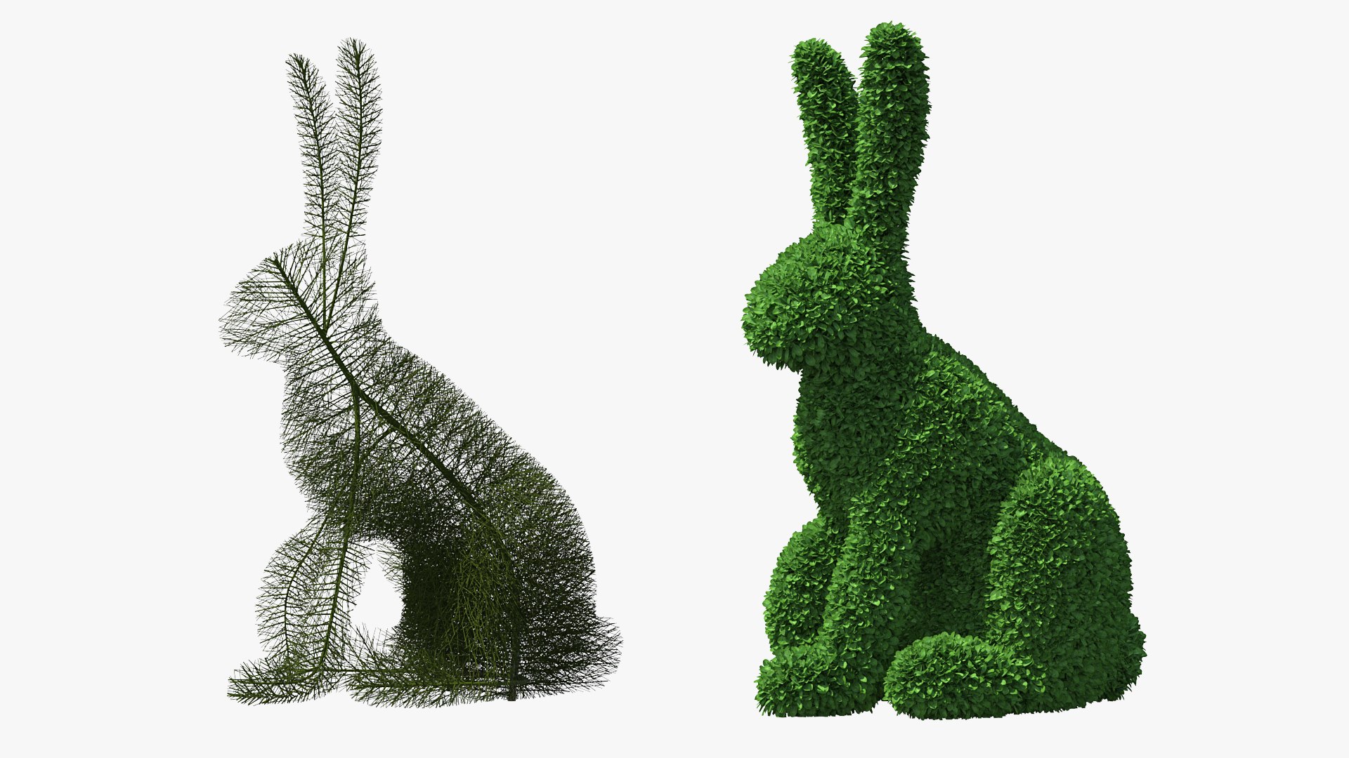 Rabbit Topiary Sculpture 3D Model - TurboSquid 1581975