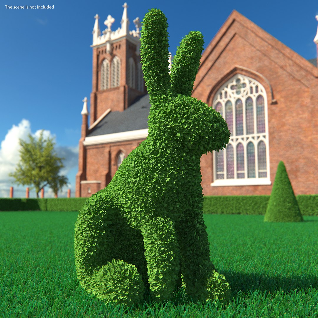 Rabbit Topiary Sculpture 3D Model - TurboSquid 1581975