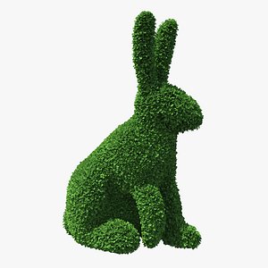 rabbit topiary sculpture 3D model