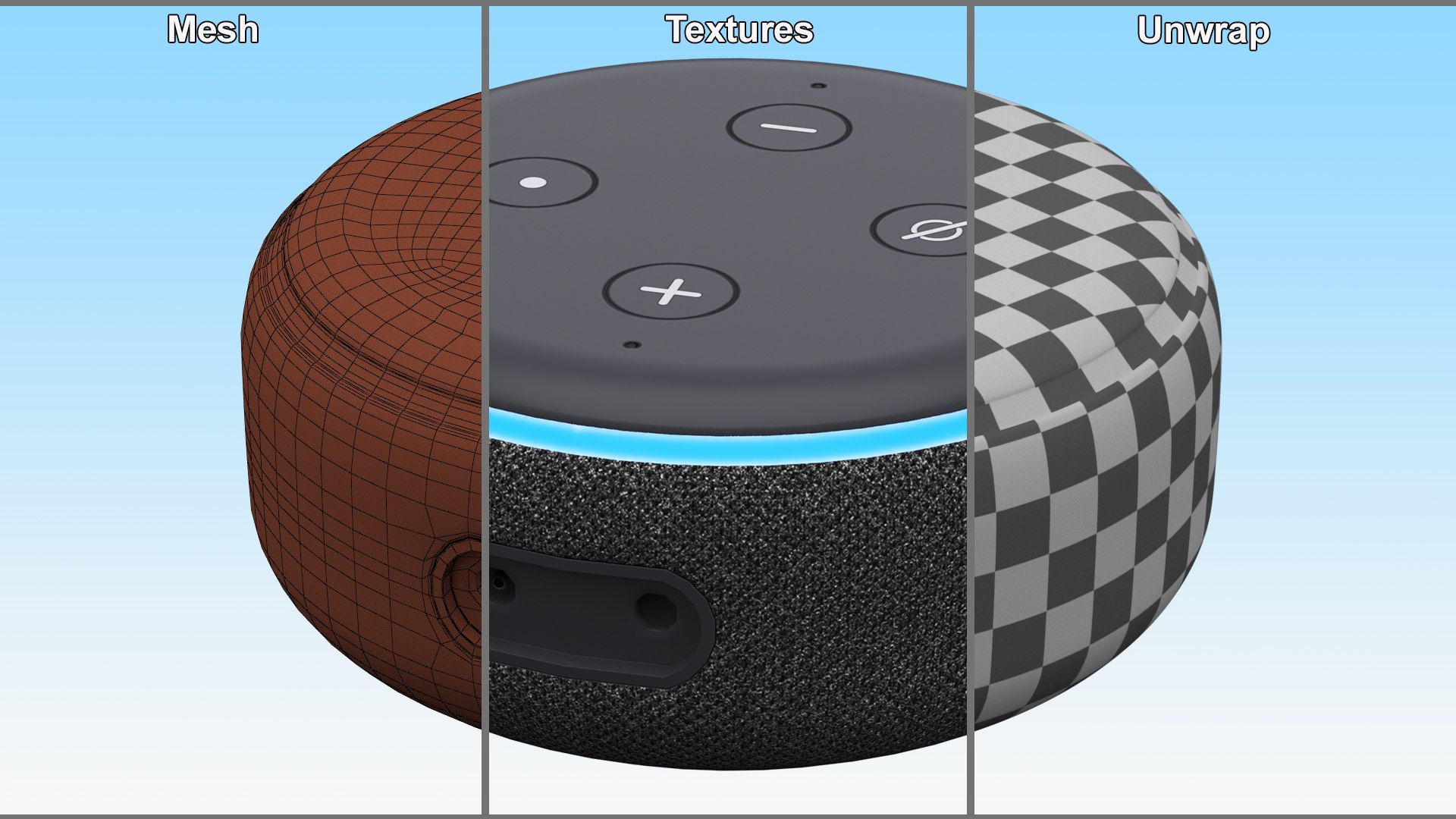 Echo Dot Smart Speaker 3D model https://p.turbosquid.com/ts-thumb/TS/6k4MZg/Qx/echodotsmartspeaker3dmodel010/jpg/1670371172/1920x1080/fit_q87/8a69bb6e5ce199073d755a89c7325678d5574307/echodotsmartspeaker3dmodel010.jpg