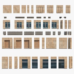 52 building modules HMK 3D model
