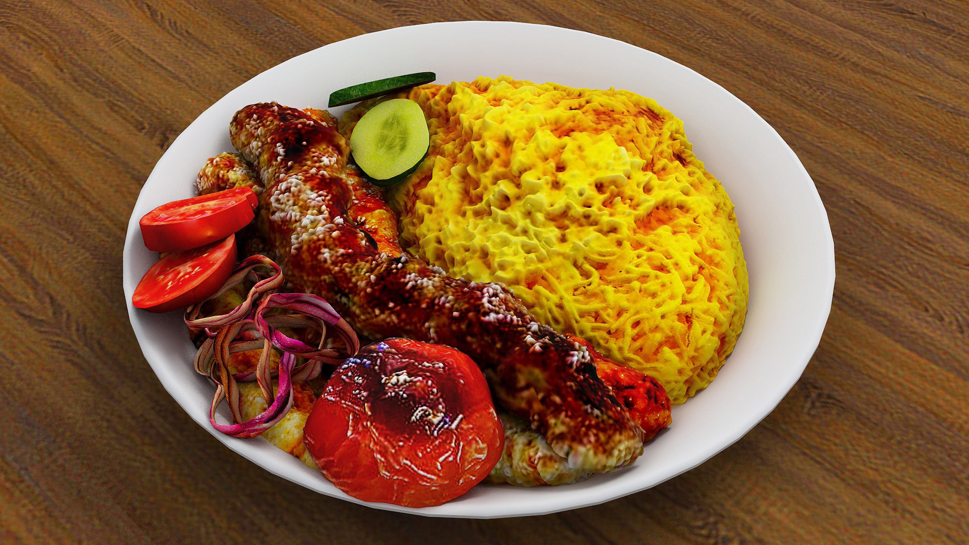 Kebab Rice 3D Model - TurboSquid 1809827