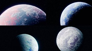 3D model Customizable Realistic 3D Planet Model