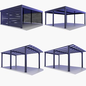 3D Carport Collection v4 model