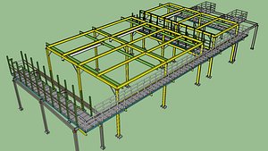 3D Weld Gantry Catwalk BRACING MODIFICATIONS model