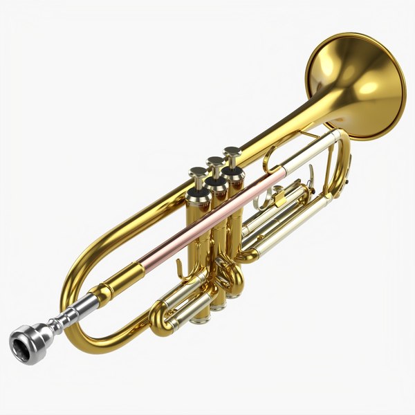 3D Brass bell trumpet model
