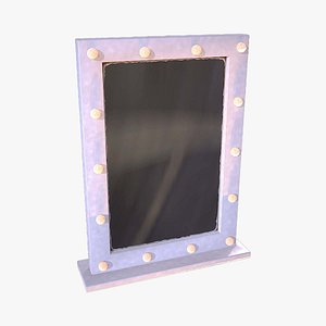 Make-up mirror table glass looking-glass interior 3D
