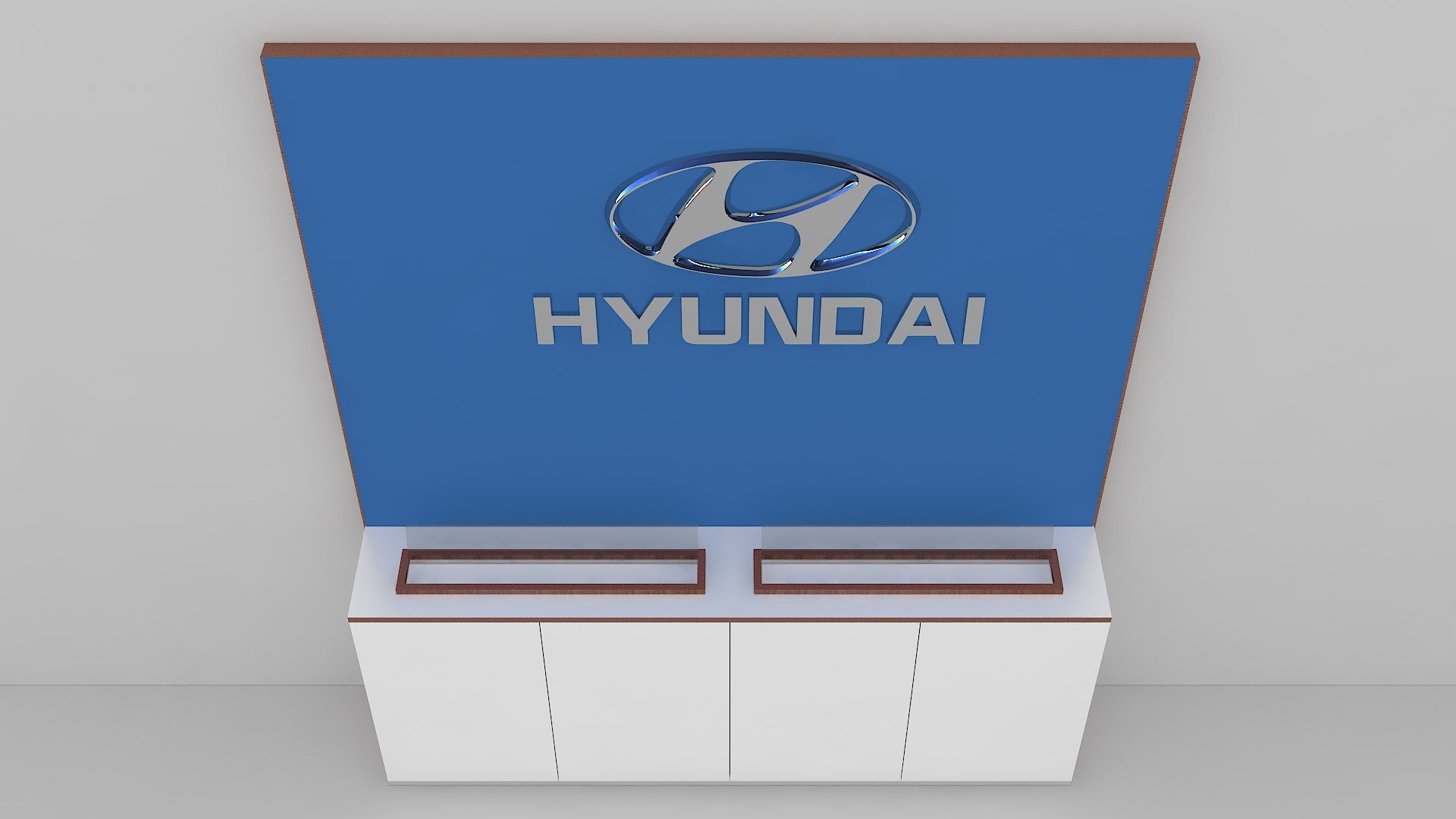 Hyundai Brand Wall 3d Model 3787