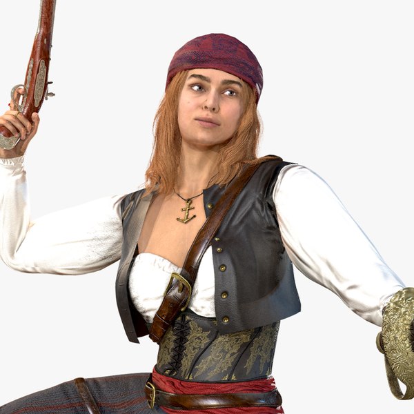 modelo 3d Capitán Mujer Pirata - TurboSquid 2215263