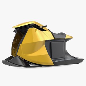 Yellow Electric Jet Ski 3D model