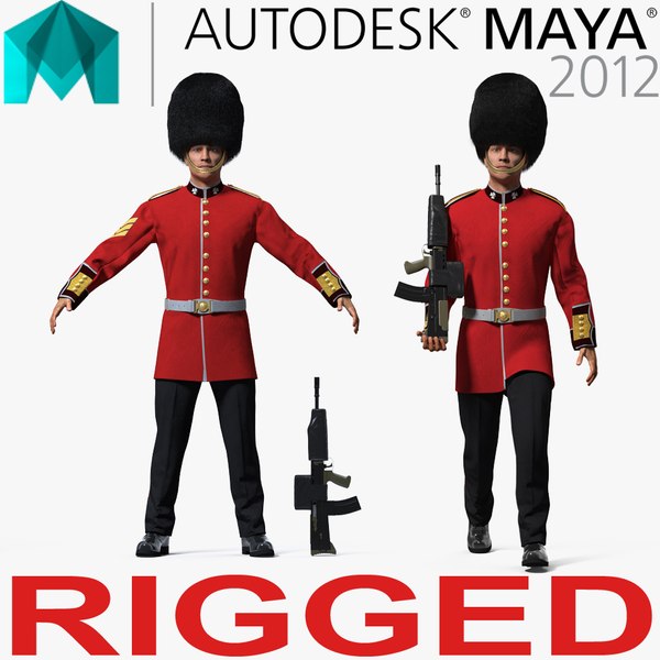 britishroyalguardsoldierriggedmayamb3dmo