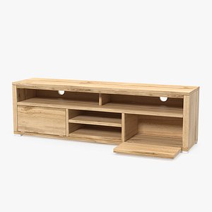 3D wooden tv stand furniture wood model