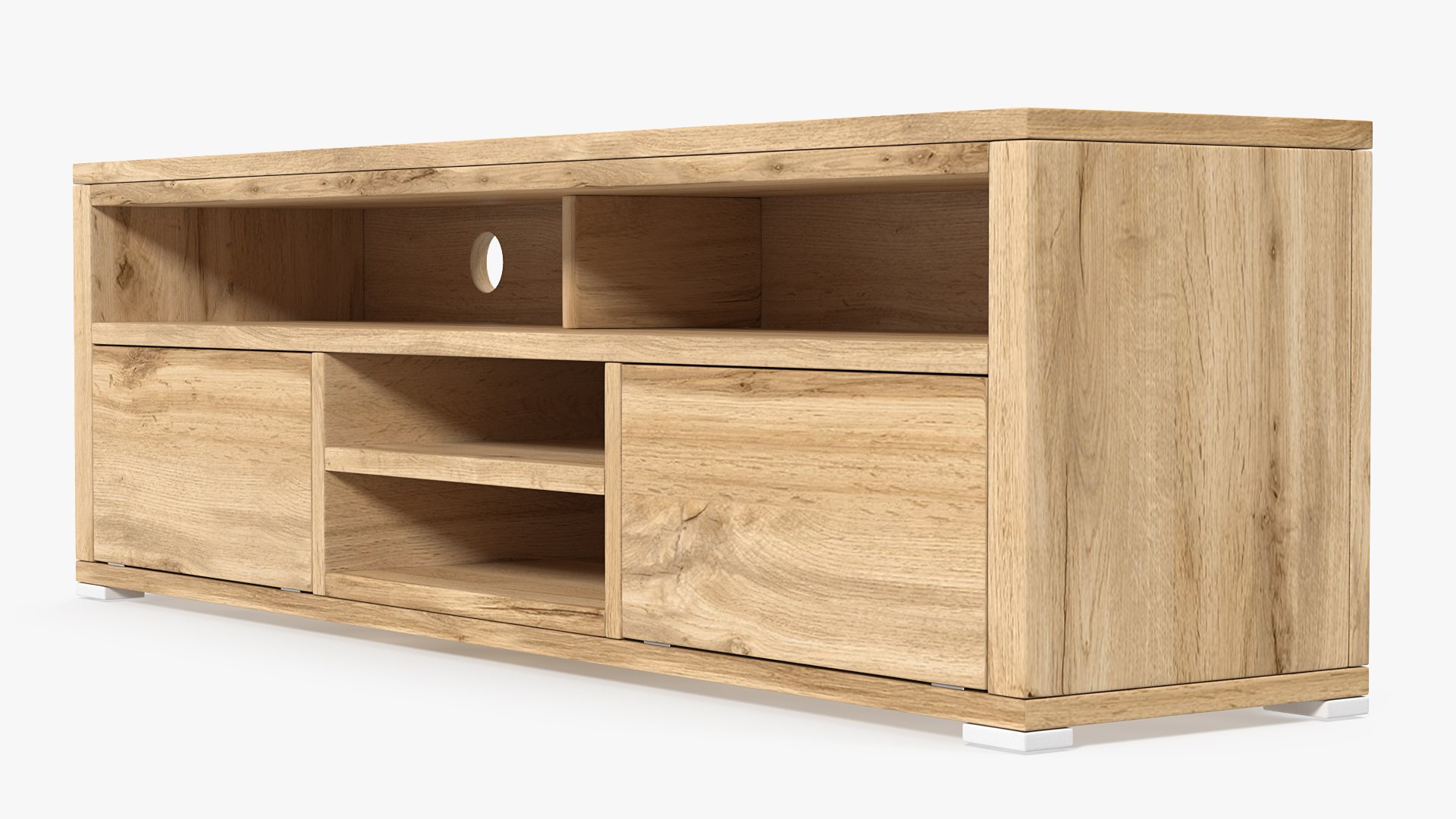 Wooden TV Stand 3D model preview