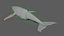 Ballena jorobada montada en 3D