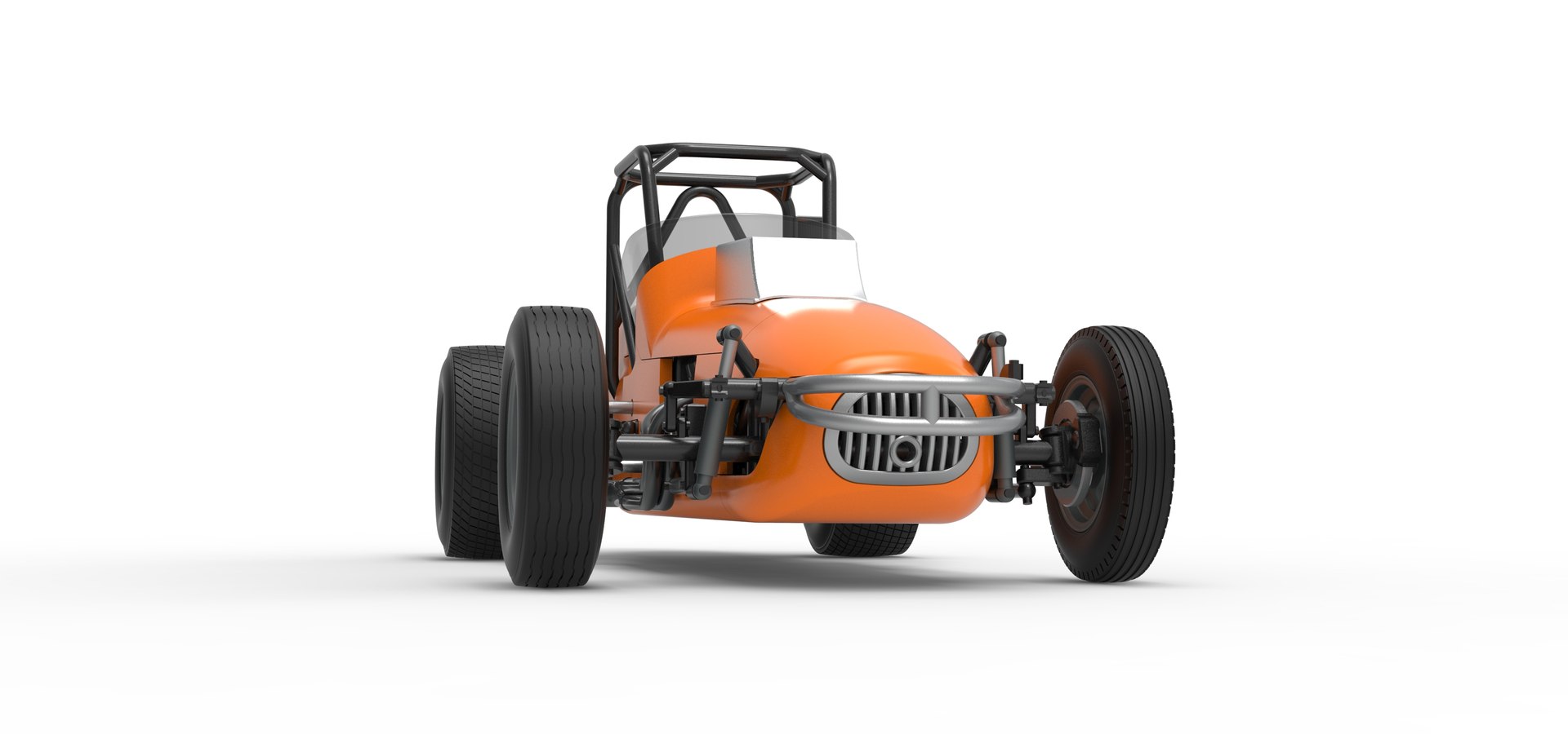 3D Model Dirt Silver Crown Champ Car Version 2 Scale 1 To 25 ...