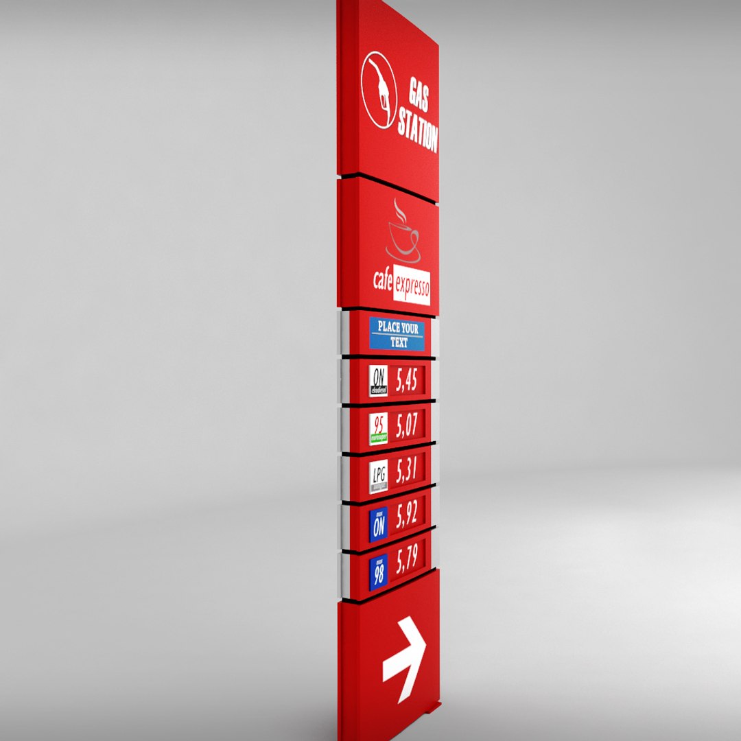 Gas Station Price Sign Max