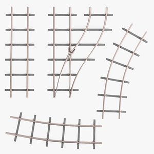 railway lines set 3ds