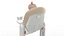 Baby Girl in High Chair Fur Rigged