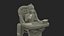 Baby Girl in High Chair Fur Rigged