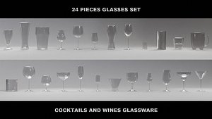 wine glasses set model