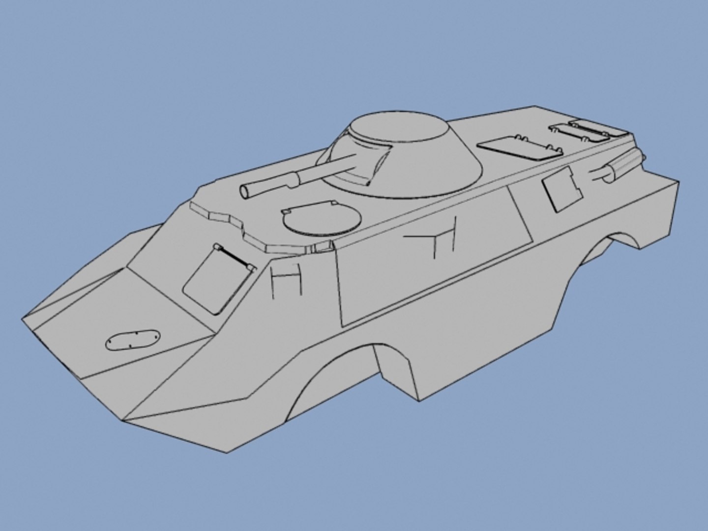 3d Tank Amphibious Able Model