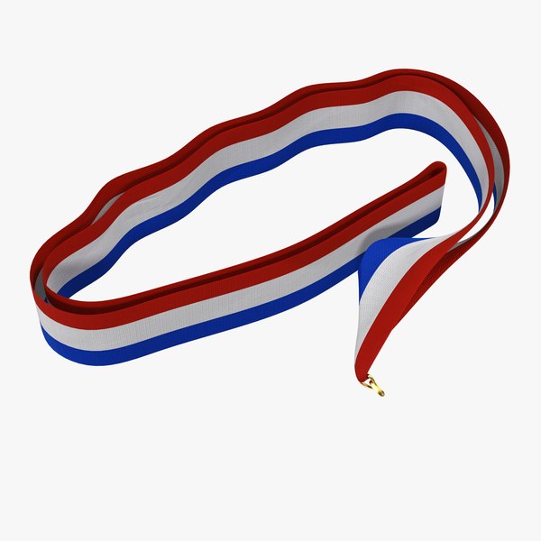 3d model of medal ribbon 3 modeled