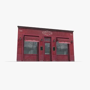 cafe facade 3D model