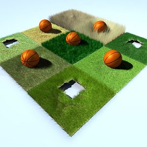 grass soccer field presets 3d model