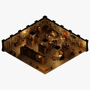 3D dungeon modular room model