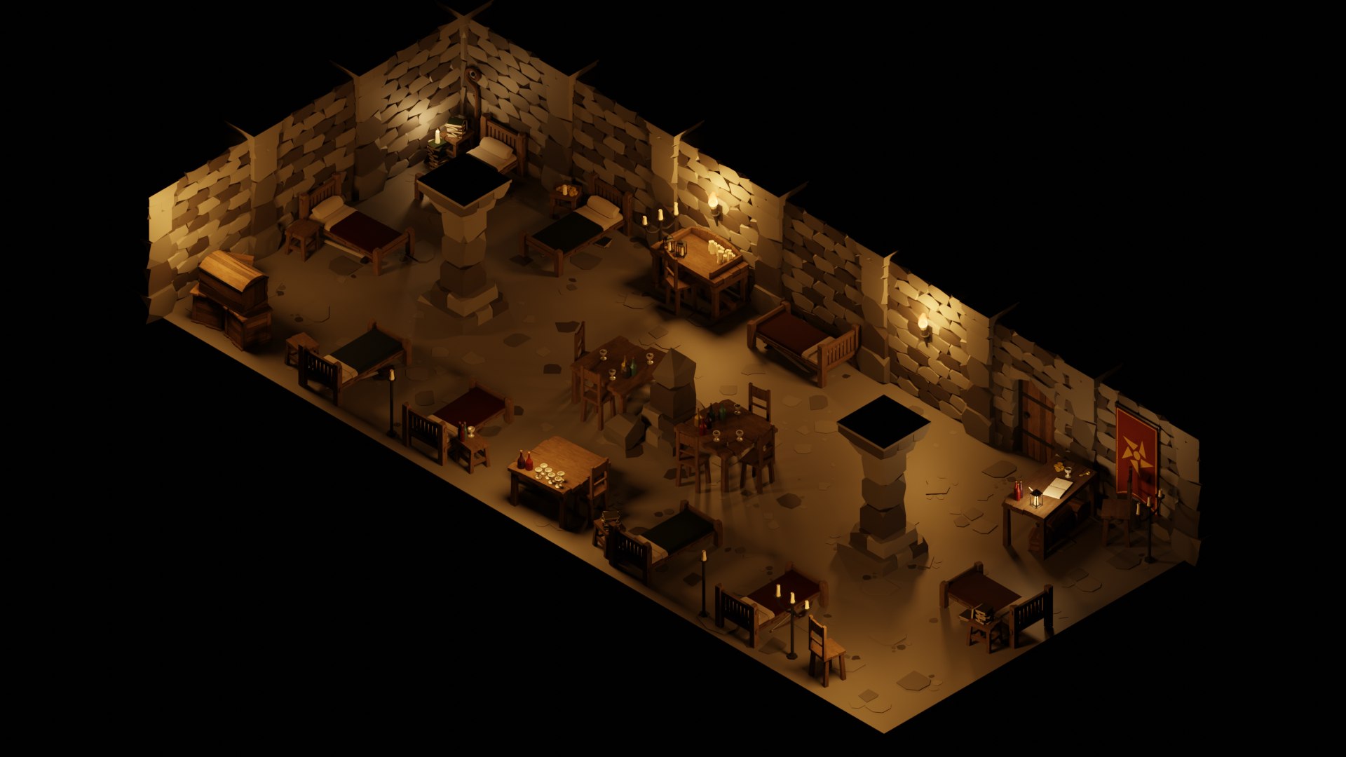 3D dungeon modular room model https://p.turbosquid.com/ts-thumb/TT/LYmOtU/U0uX3p7O/barraks1/png/1574408777/1920x1080/fit_q87/495a20fe7bdcd095a61ca0320a0331b634fffeea/barraks1.jpg