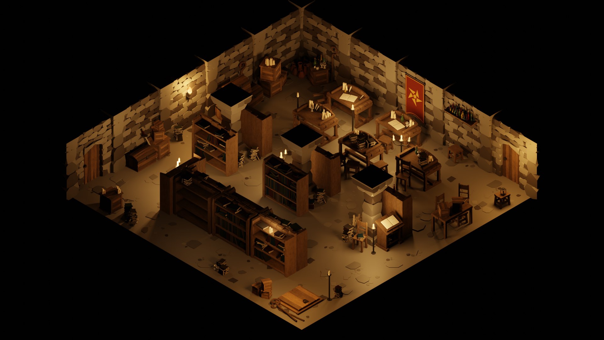 3D dungeon modular room model https://p.turbosquid.com/ts-thumb/TT/LYmOtU/xA9qEEb1/library2/png/1574408778/1920x1080/fit_q87/d4bda6acbba3f0dac3bfd900b809a4d2923134d8/library2.jpg