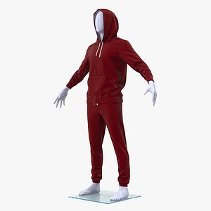 3D sportswear suit raised hood