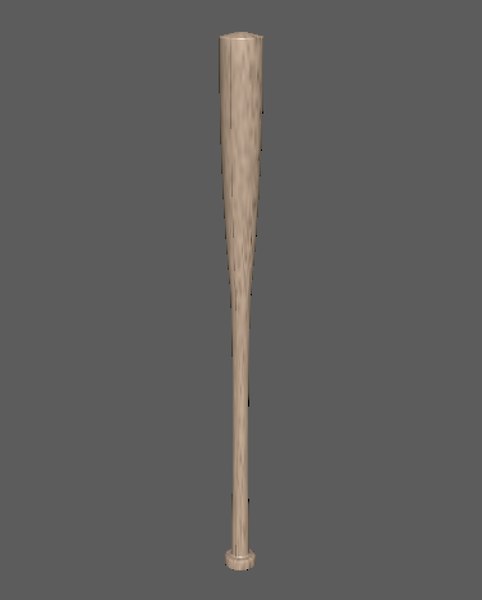 wood bat baseball 3D model