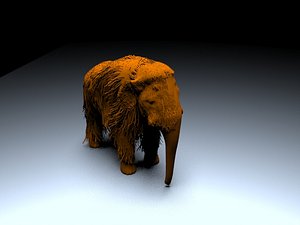 3d model baby woolly mammoth
